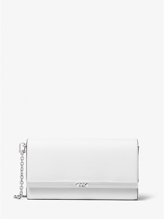 

Большой клатч Mona из сафьяновой кожи Michael Kors, белый