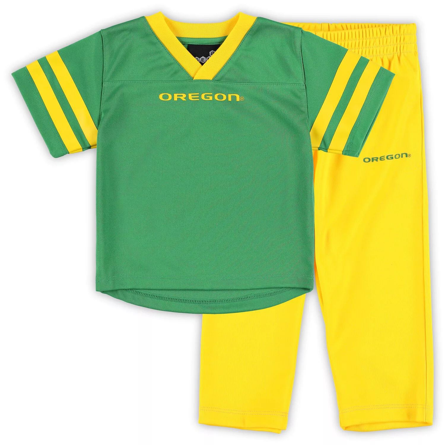 Зеленый/желтый комплект из джерси и брюк для младенцев Oregon Ducks Red Zone Outerstuff