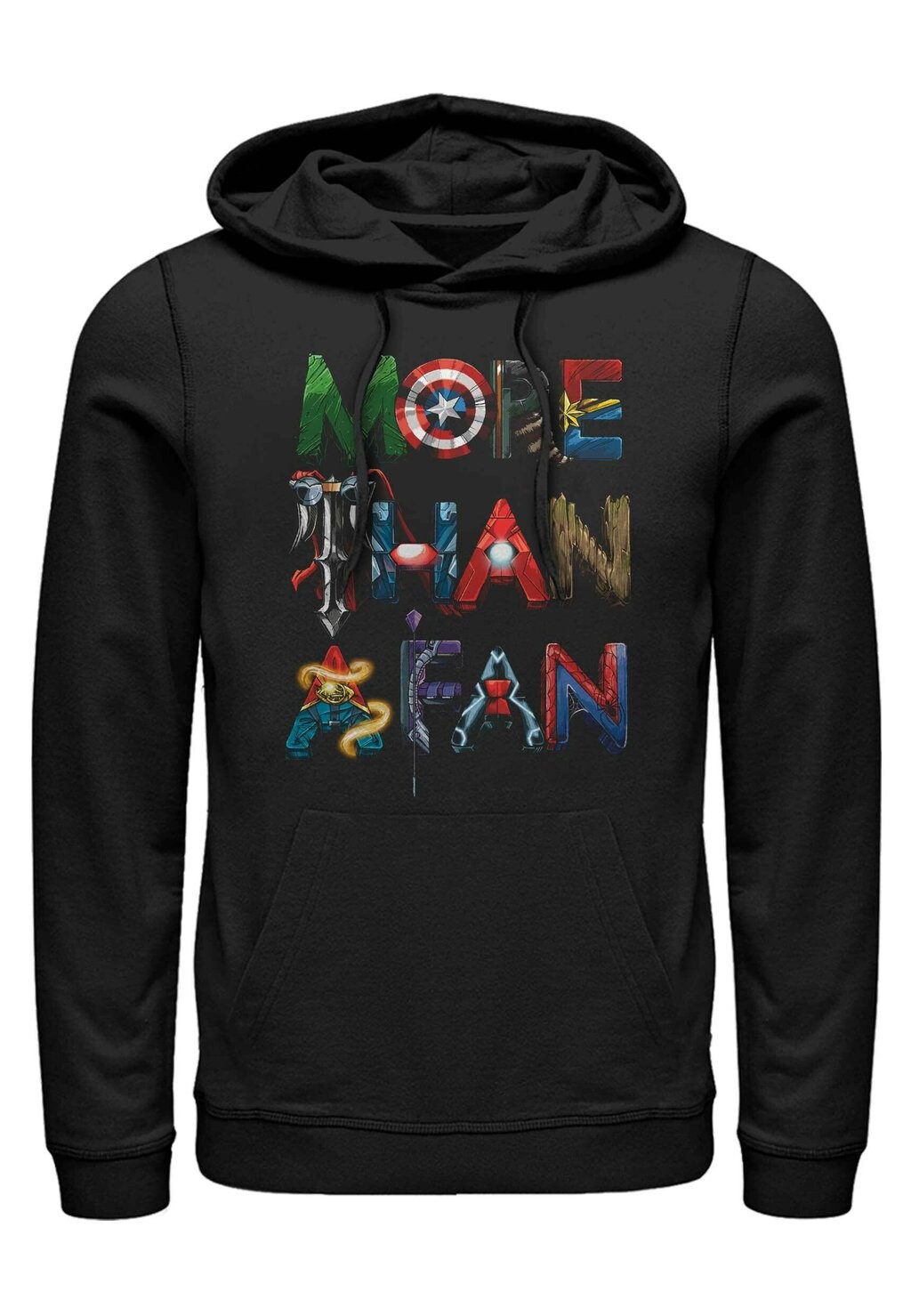 

Толстовка с капюшоном MARVEL MARVEL FAN LETTERS Marvel, черный