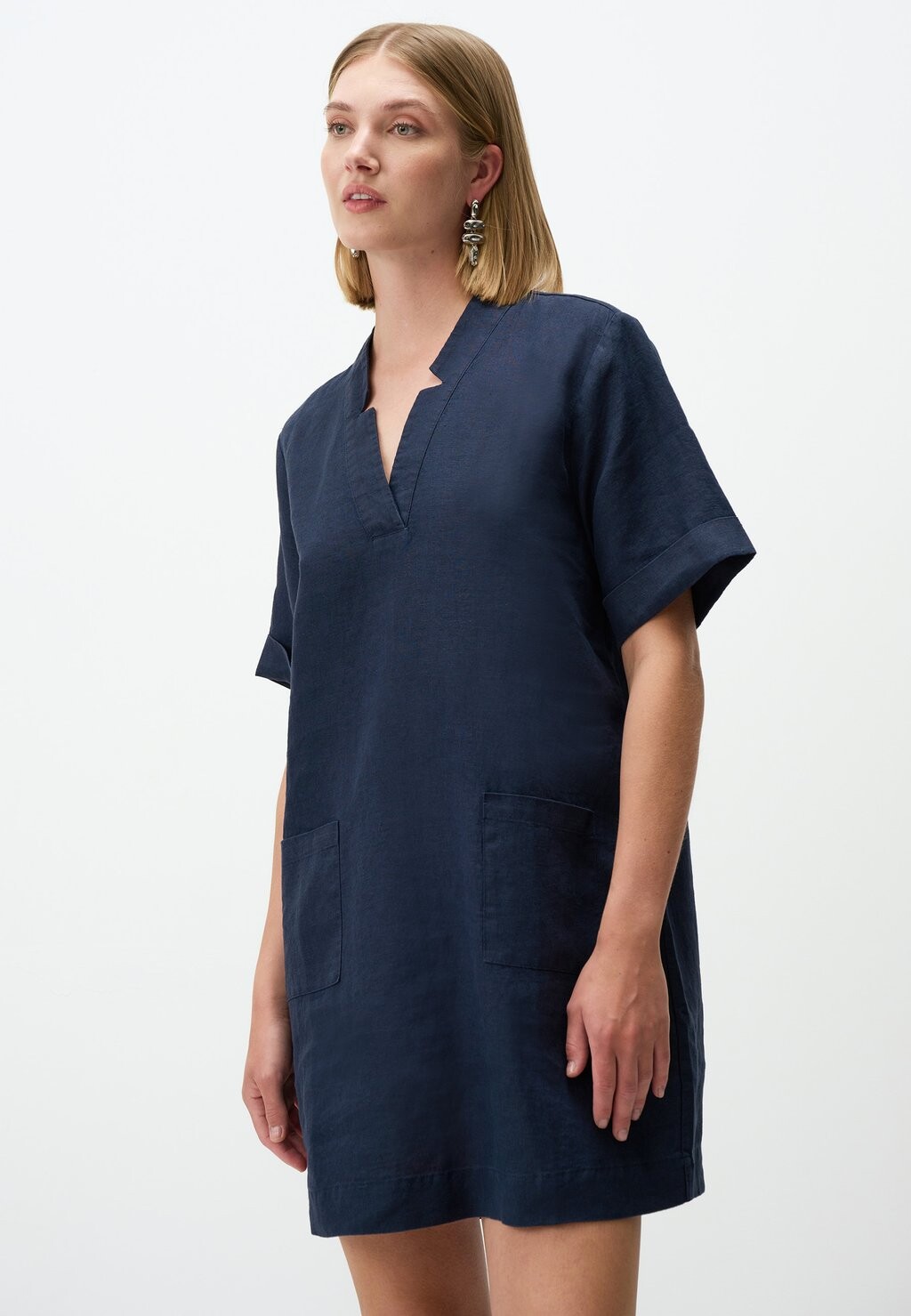 

Дневное платье V-NECK SHORT SLEEVED Jimmy Key, темно-синий