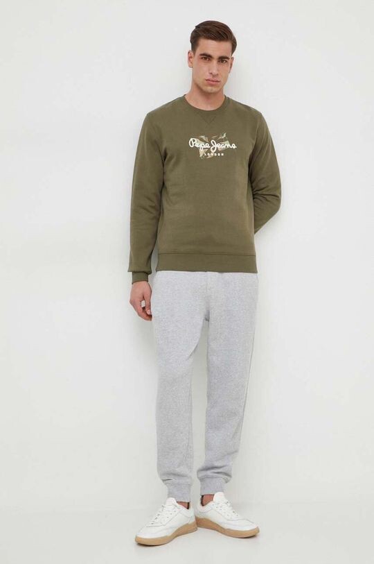 

Толстовка Roswell из хлопка Pepe Jeans, зеленый