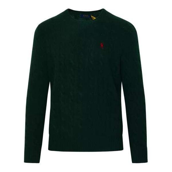 

Свитер cashmere blend braid sweater Polo Ralph Lauren, зеленый
