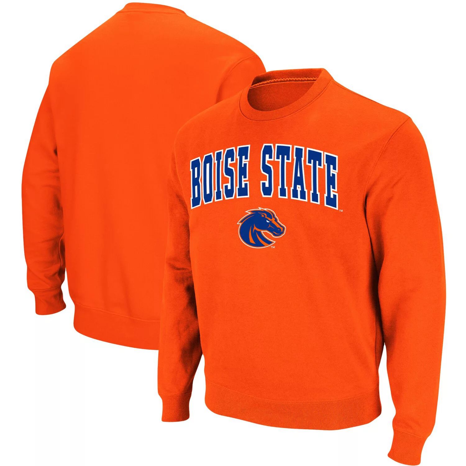 Мужской оранжевый свитшот из твила Boise State Broncos Arch & Logo Tackle Colosseum