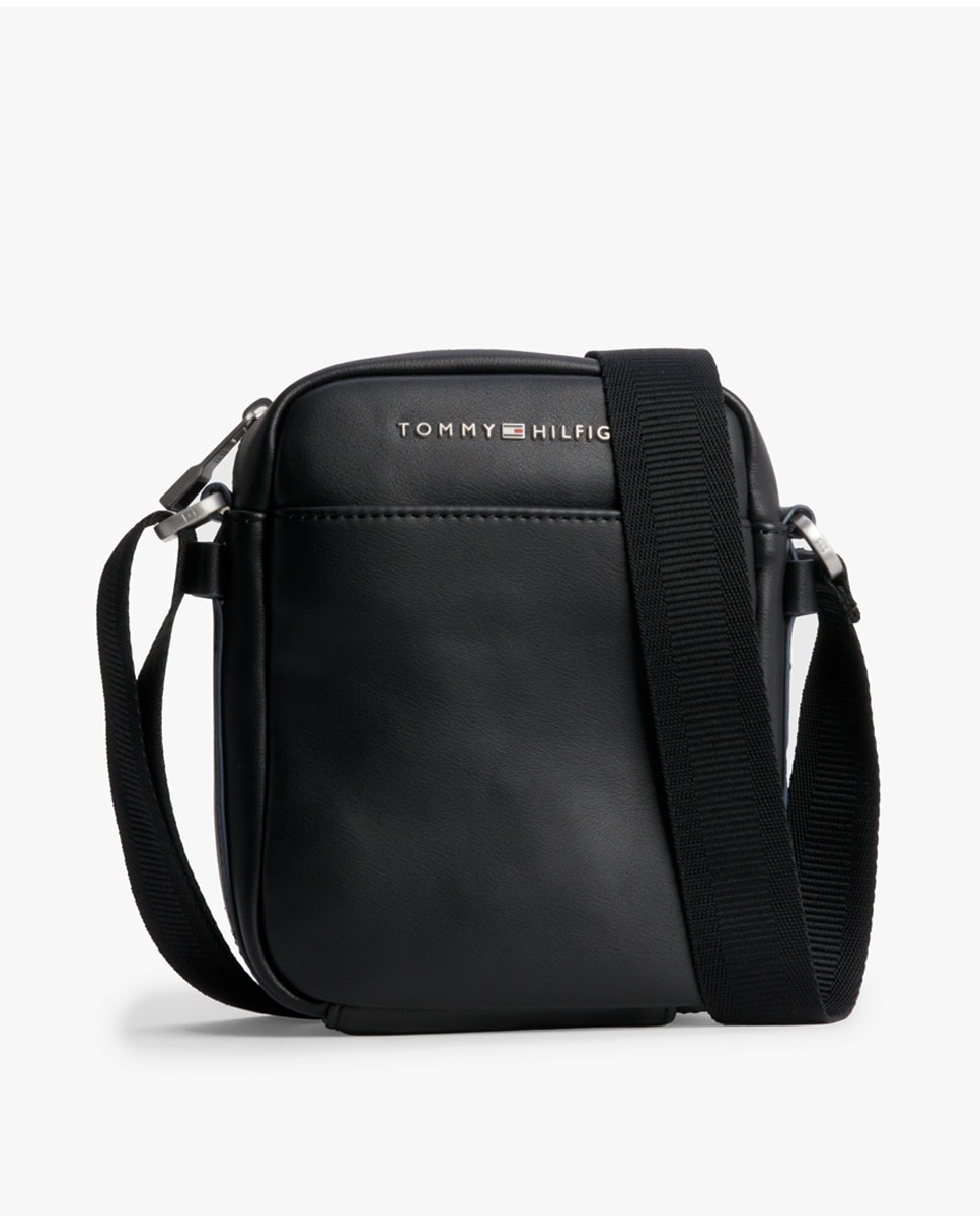 цена Черная сумка через плечо с застежкой-молнией и регулируемой ручкой Tommy Hilfiger, черный