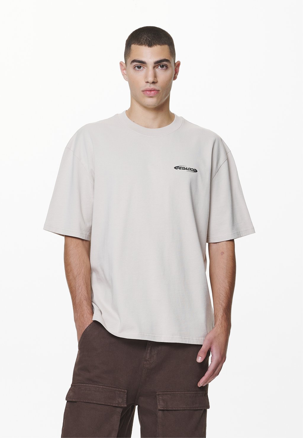 

футболка с принтом Crail Oversized Tee Pegador, цвет washed dust cream