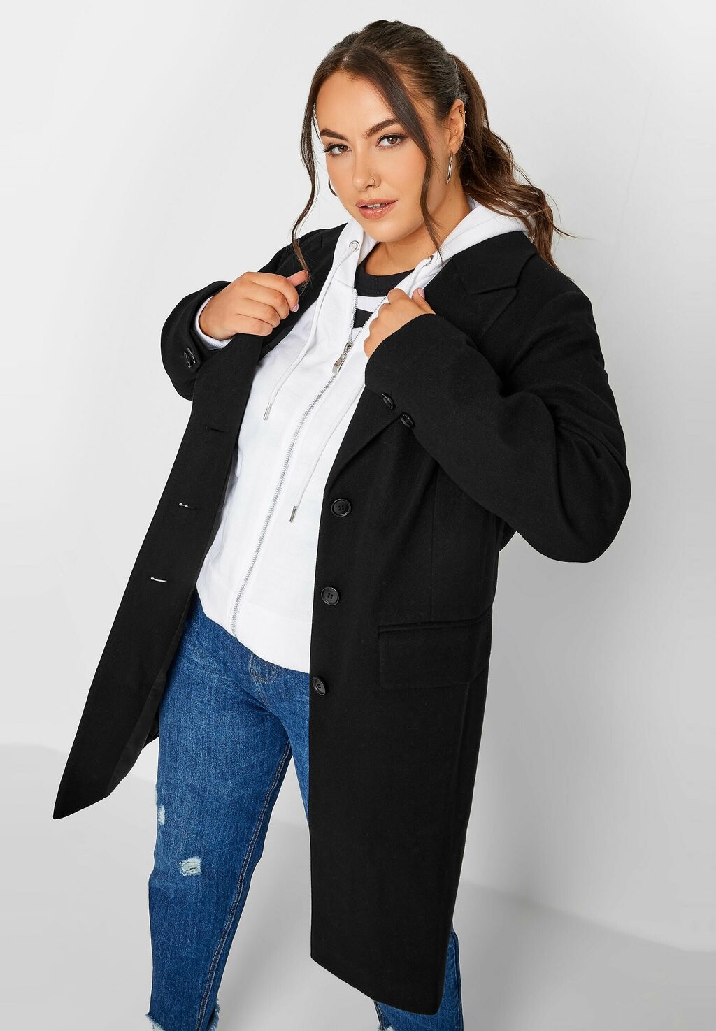 

Пальто классическое Midi Formal Yours Clothing, черный