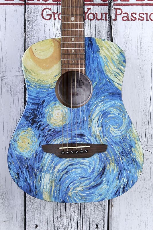 

Акустическая гитара Luna Safari Starry Night Travel Acoustic Guitar Spruce Top SAF STR with Gig Bag