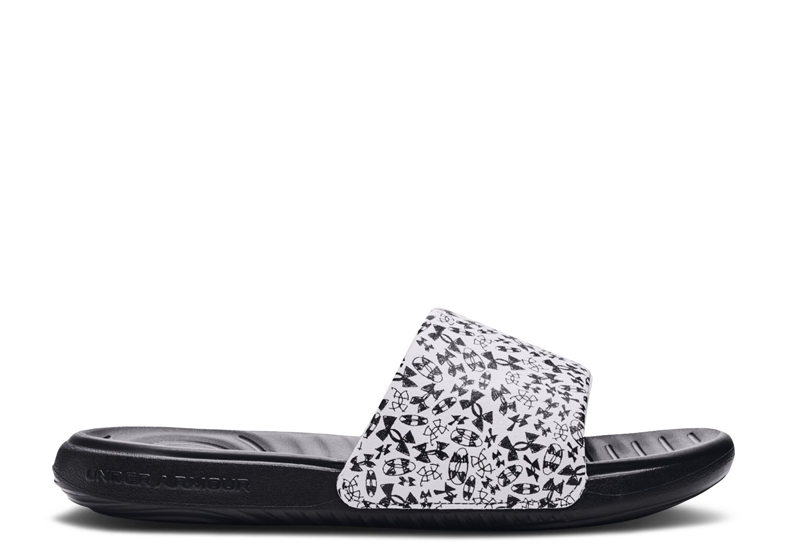 

Кроссовки Under Armour Ansa Graphic Slide Gs 'Allover Logo Doodles', белый