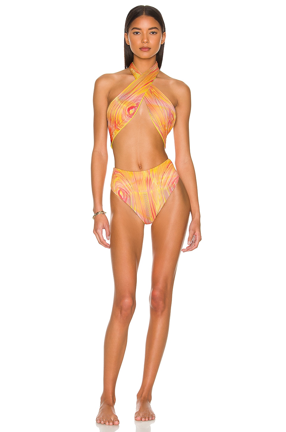 цена Купальник Frankies Bikinis x REVOLVE Dorothy Plisse, цвет Motion Plisse Artwork