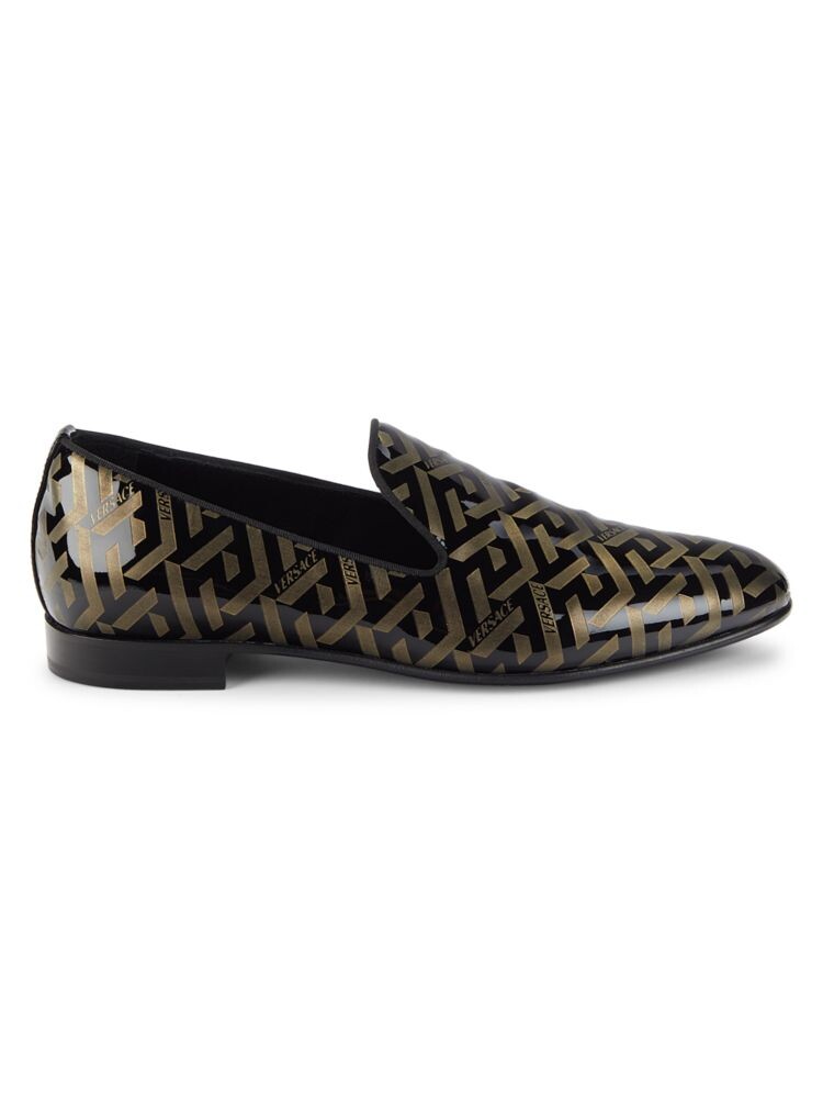 

Лакированные лоферы с логотипом Versace, цвет Black Gold