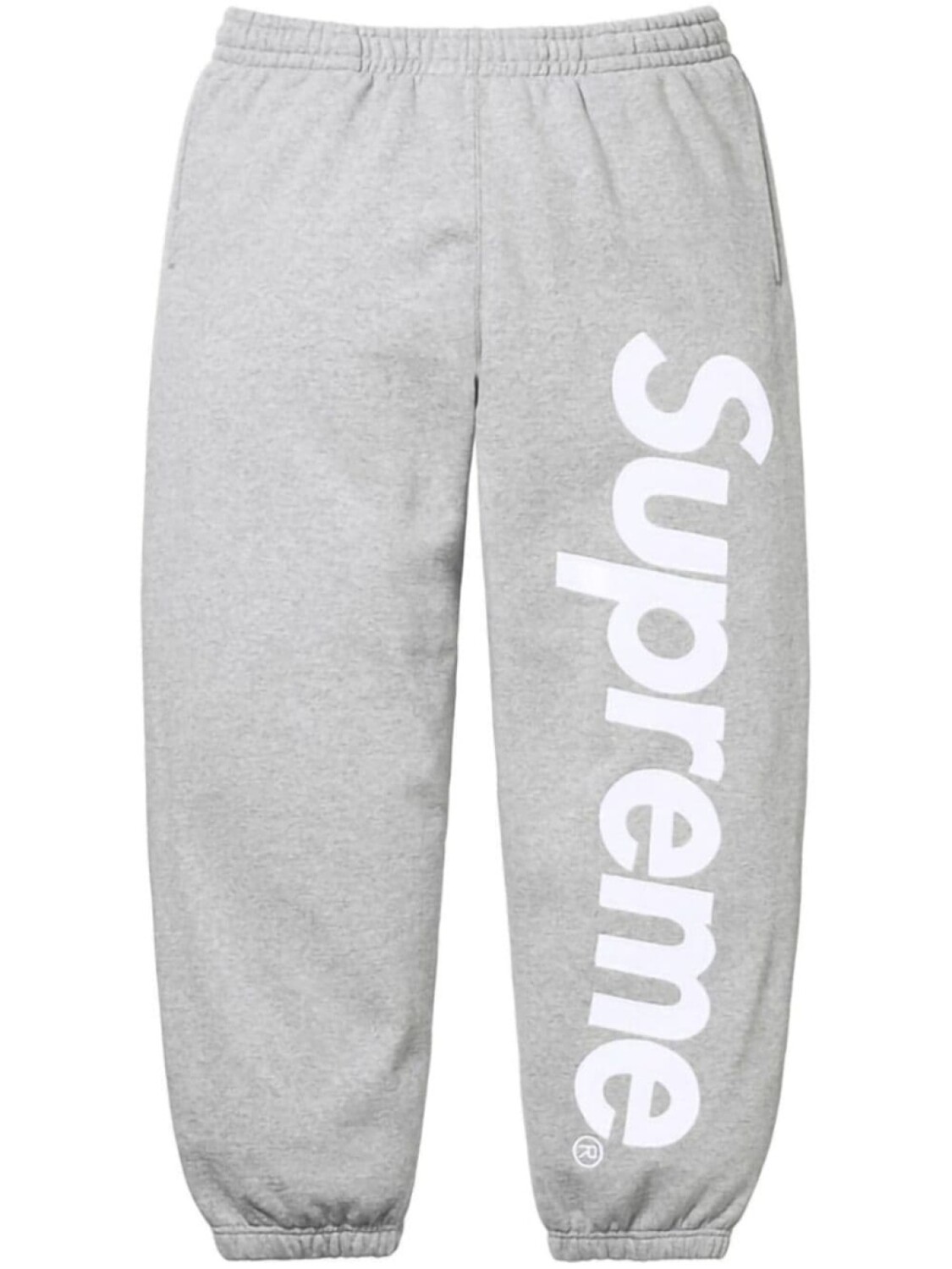 

Supreme спортивные брюки с атласной аппликацией, серый