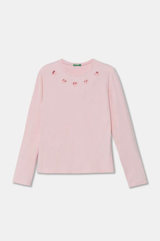 

Детский лонгслив United Colors of Benetton, розовый