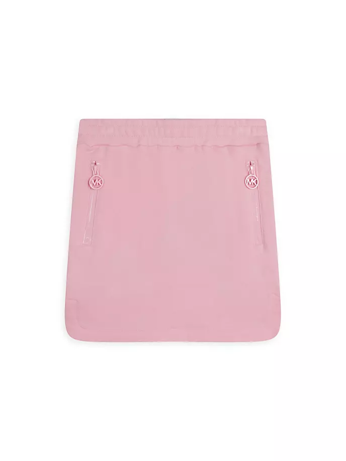 Спортивная флисовая юбка для маленьких девочек и девочек Michael Kors Kids, розовый цена и фото