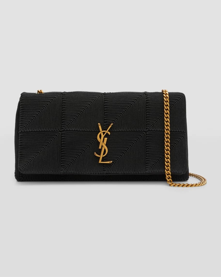 

Сумка Jamie среднего размера из атласа и кожи на цепочке с эффектом кукурузы Saint Laurent