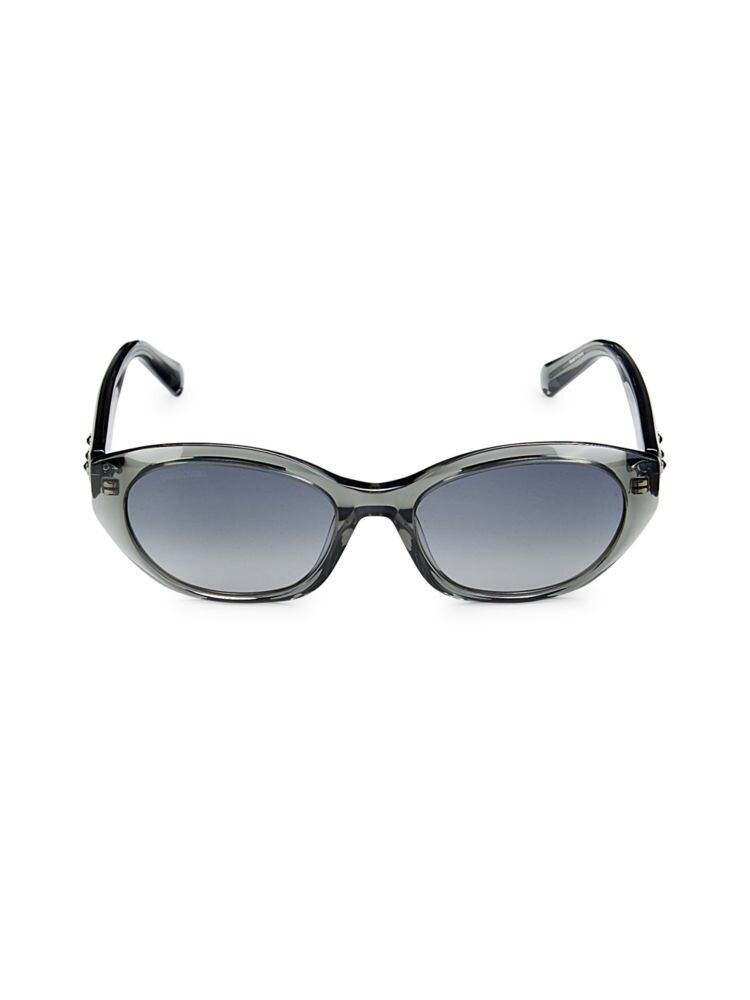 

Овальные солнцезащитные очки с кристаллами Swarovski 53MM Swarovski, цвет Grey Smoke