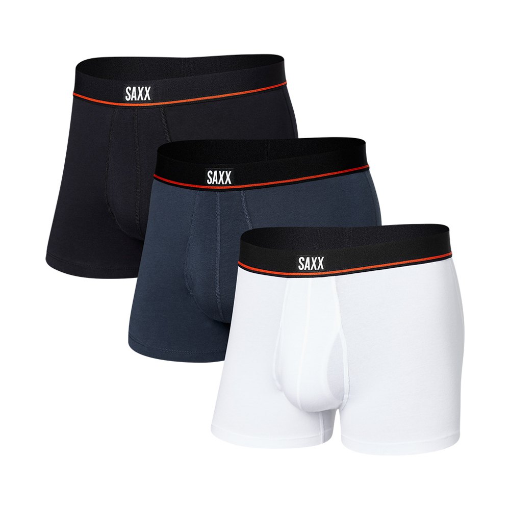 трусы боксеры из эластичного хлопка non stop 3 шт saxx underwear цвет black deep navy white Боксеры SAXX Underwear Non-Stop Stretch Trunk Fly, разноцветный