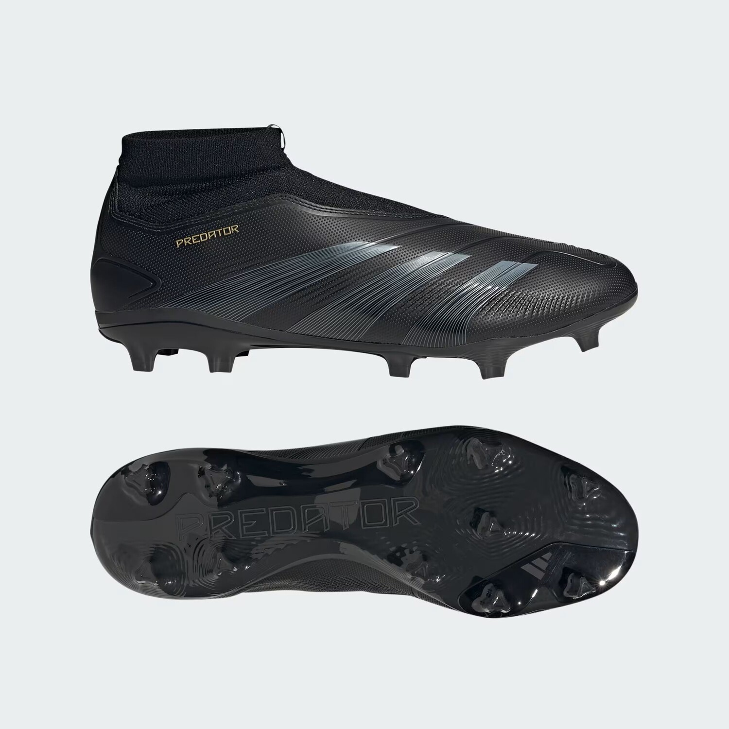 

Футбольные бутсы без шнурков Predator League с твердым покрытием Adidas, цвет Core Black/Carbon/Gold Metallic