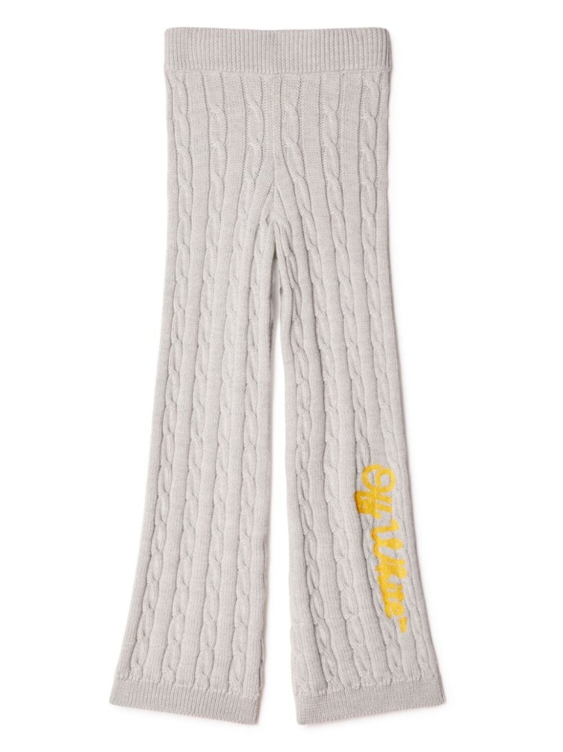 

Off-White Kids брюки Off Script фактурной вязки, серый