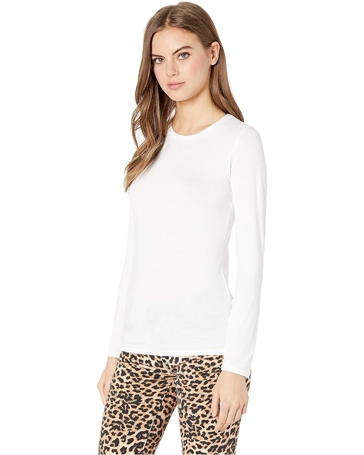 

Топ Majestic Filatures Soft Touch Flat-Edge Long Sleeve Crew Neck Top, цвет Blanc