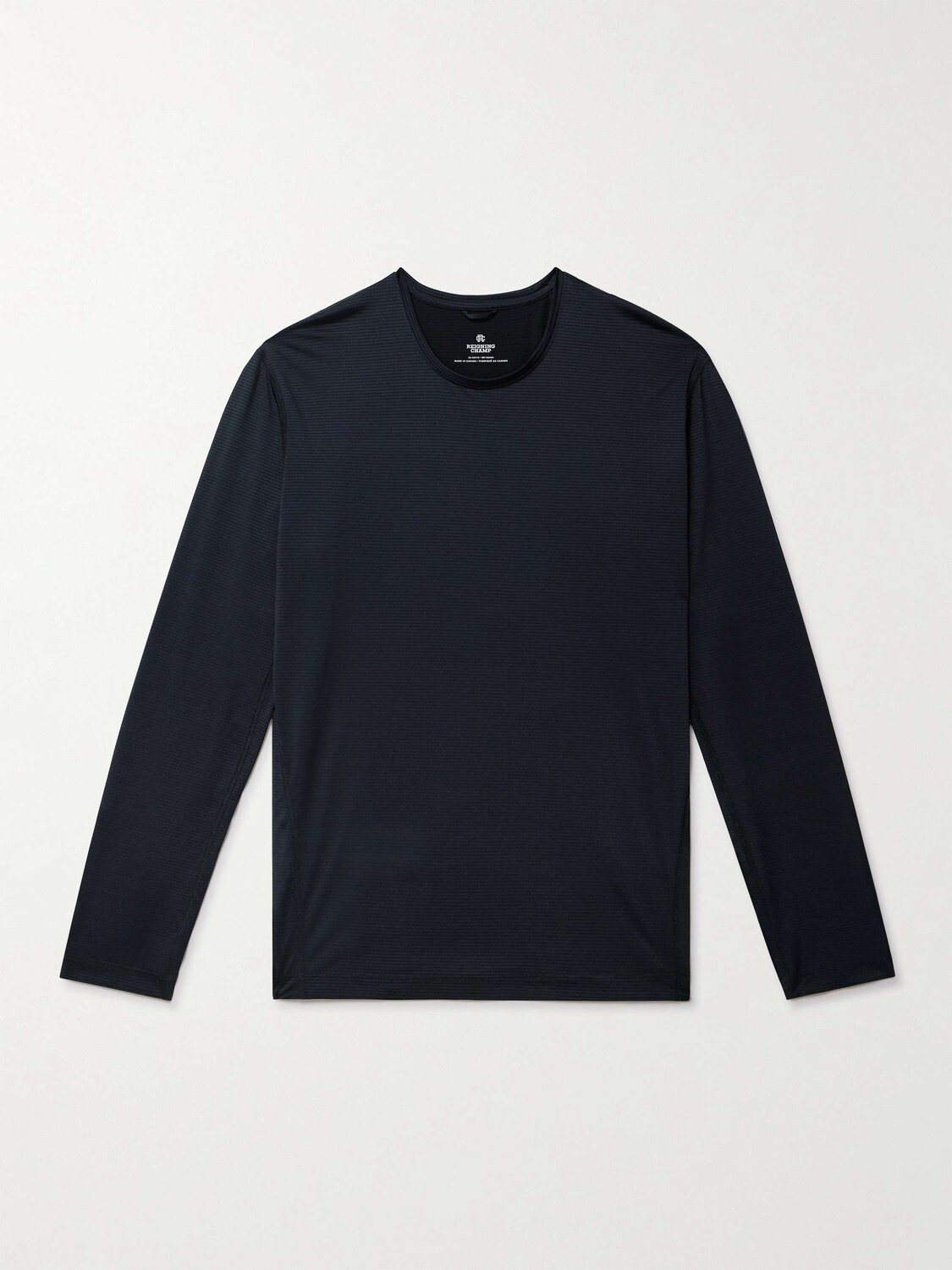 

Полосатая футболка из эластичного джерси REIGNING CHAMP, черный