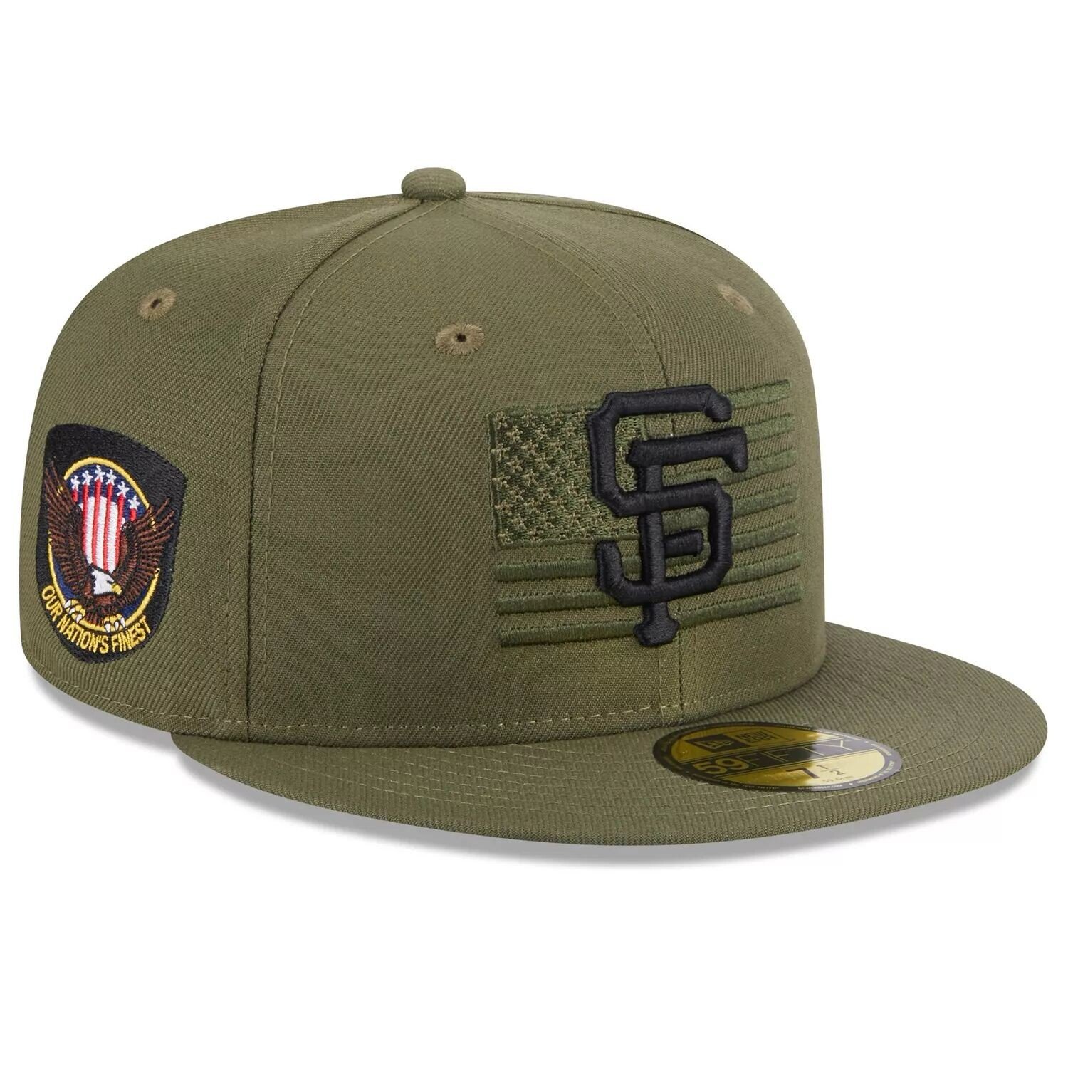 

Мужская облегающая кепка New Era Green San Francisco Giants 2023, посвященная Дню вооруженных сил 59FIFTY