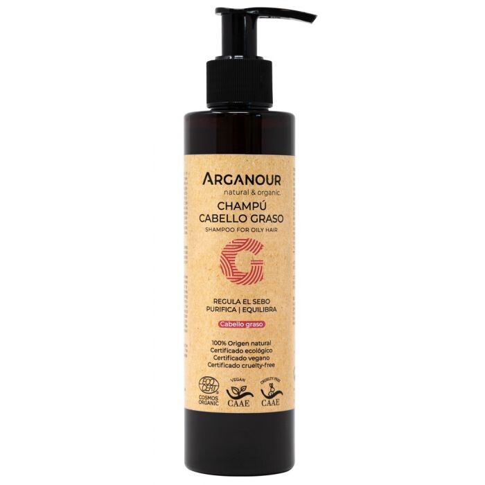 

Шампунь Champú Cabello Graso Bio y Vegan Arganour, 200 ml