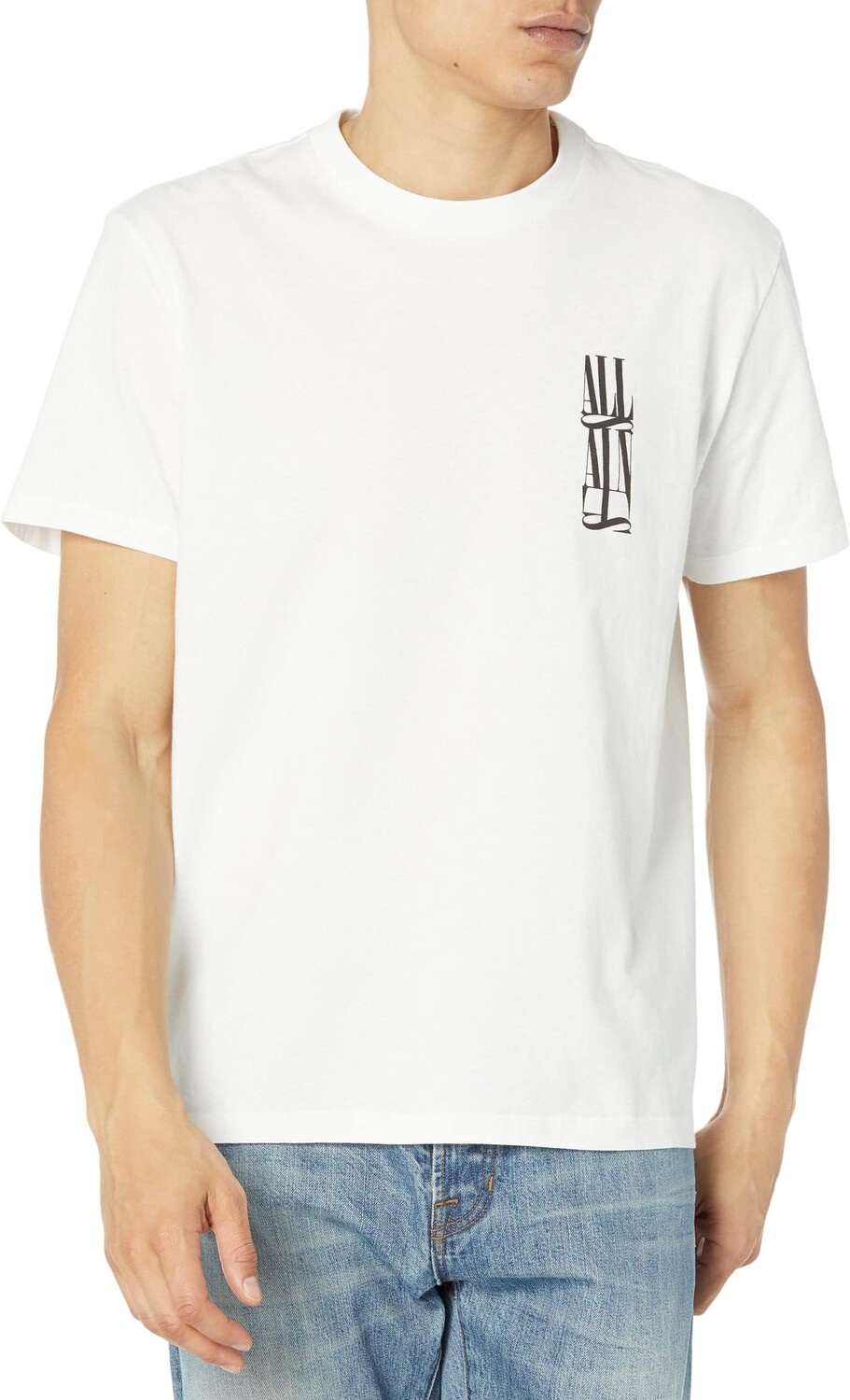 

Кофта с короткими рукавами сегмента AllSaints, цвет Optic White