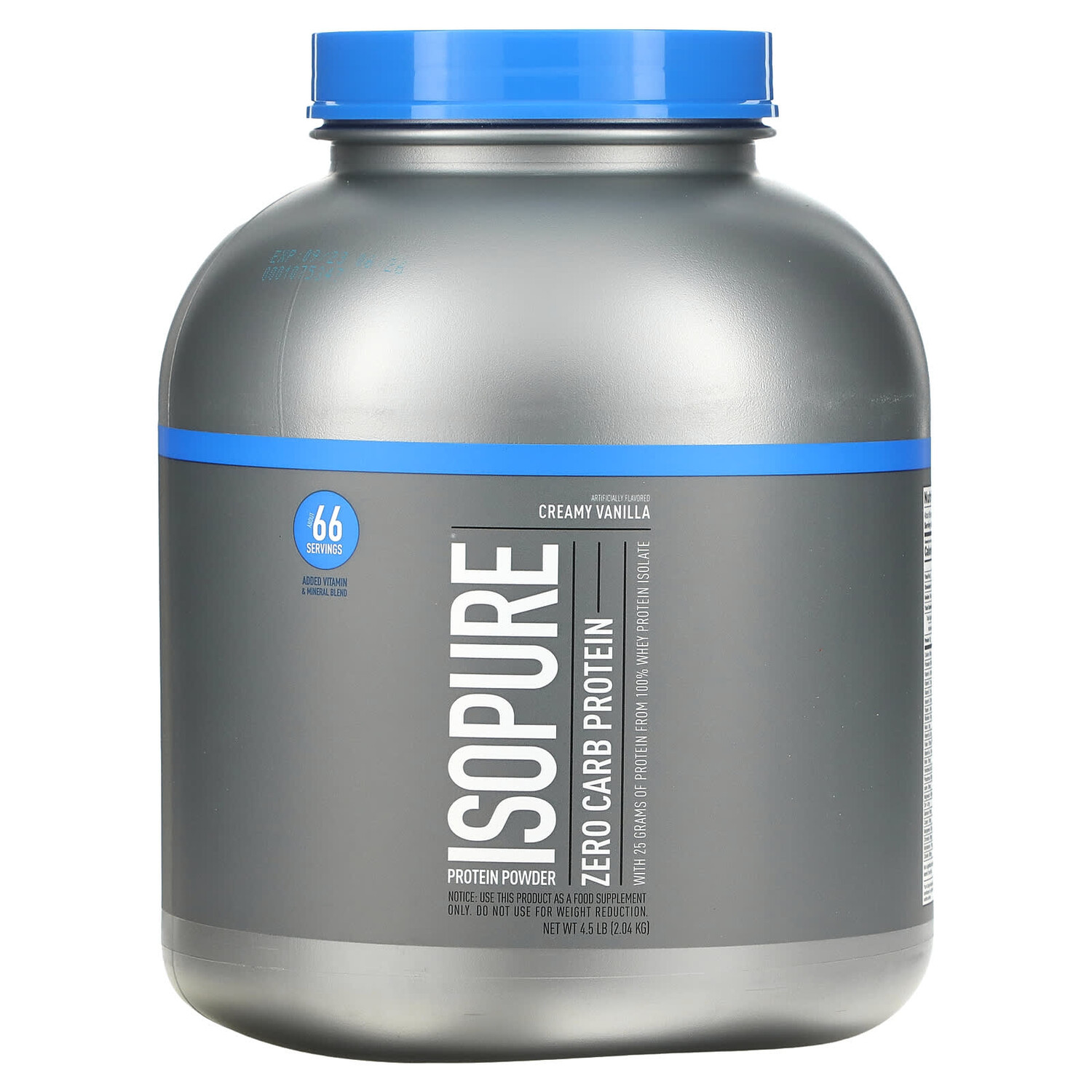

Zero Carb, протеиновый порошок, кремовая ваниль, 2,04 кг (4,5 фунта), Isopure