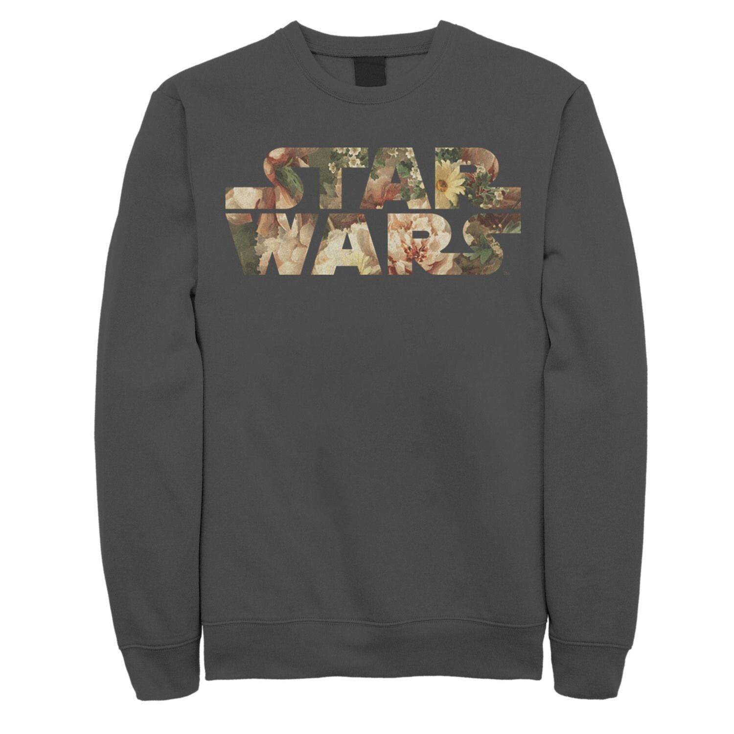 

Мужской свитшот с цветочным наполнением и логотипом Star Wars