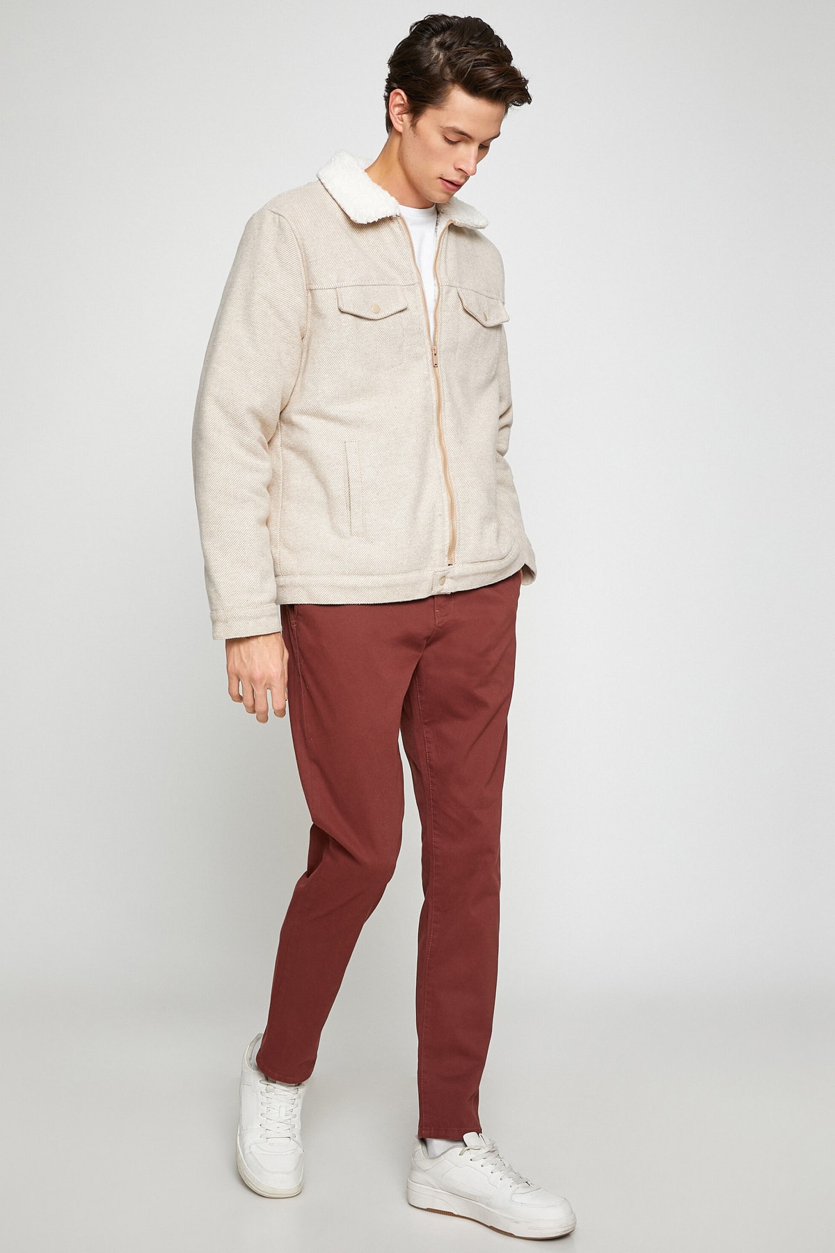 Базовые брюки чинос Koton, коричневый базовые брюки чиносы из хлопка koton коричневый
