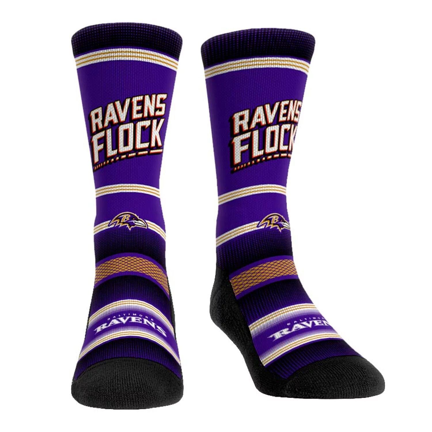 

Носки Youth Rock Em Носки Crew со слоганом команды Baltimore Ravens Unbranded
