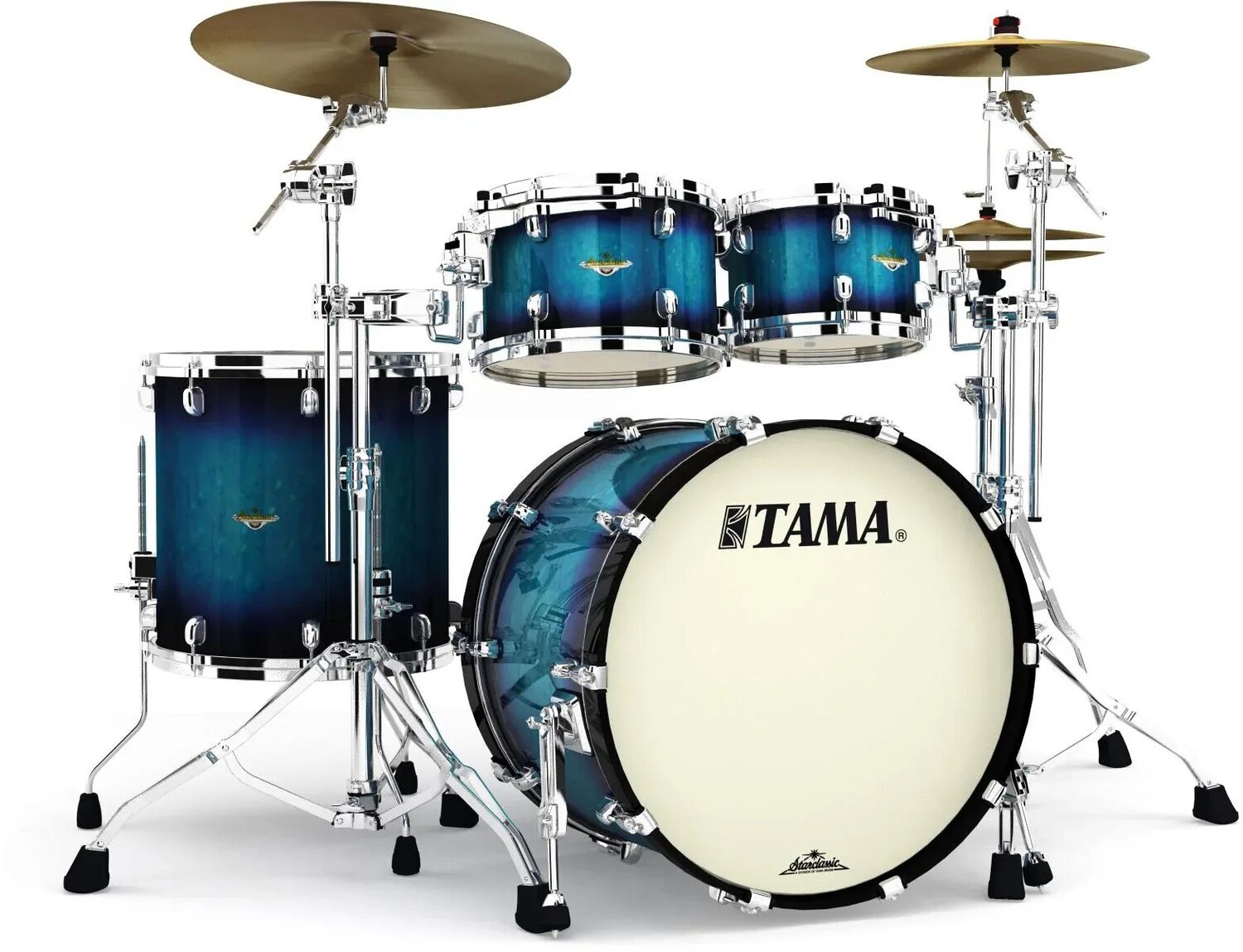 

Tama Starclassic Maple MA42TZS Набор из 4 предметов — Molten Electric Blue Burst с хромированной фурнитурой