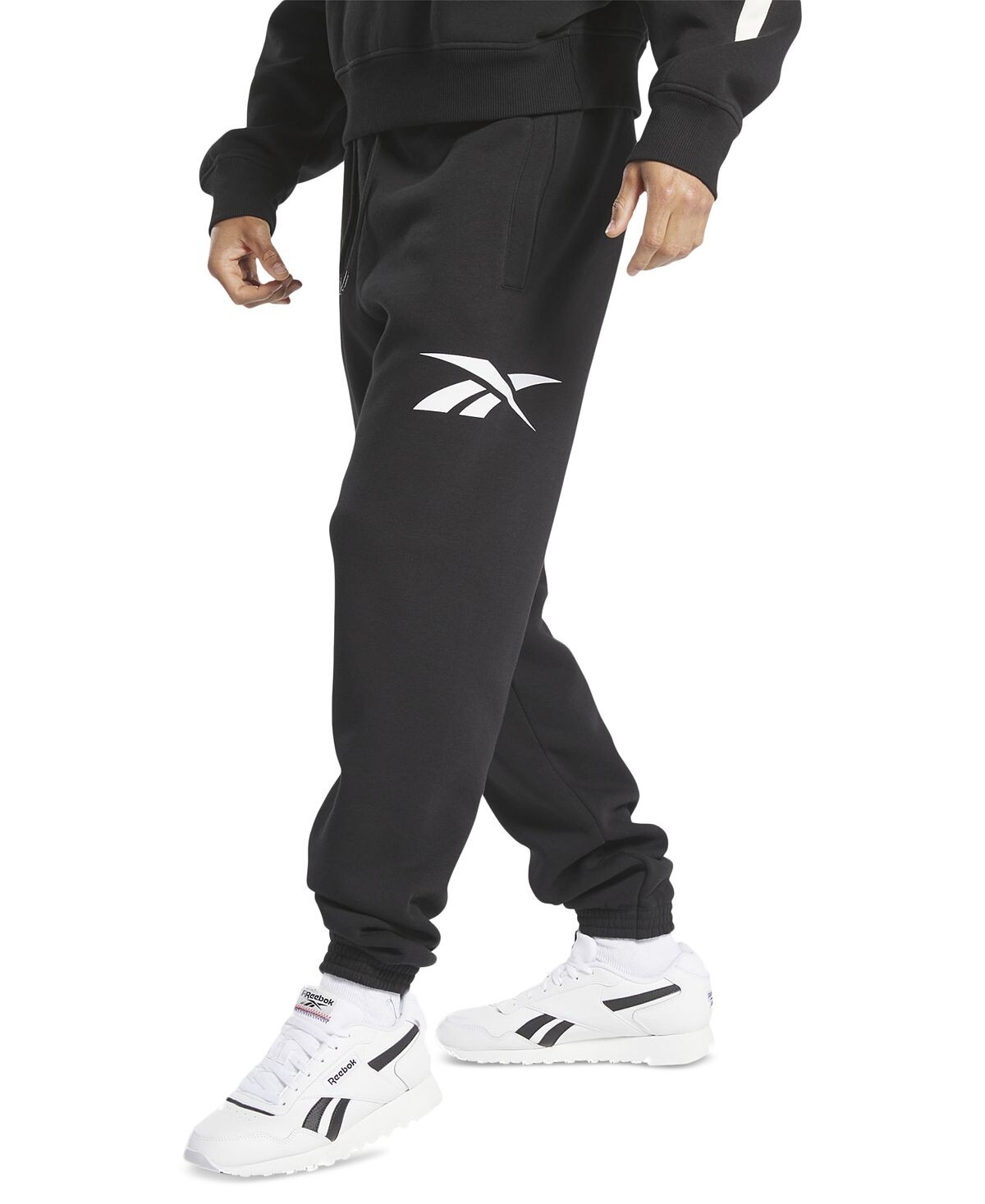 

Мужские классические флисовые джоггеры классического кроя Brand Proud с логотипом Reebok