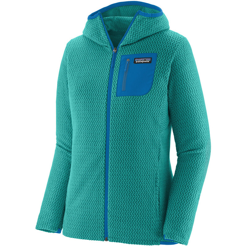 

Женская куртка с капюшоном R1 Air Patagonia, бирюзовый