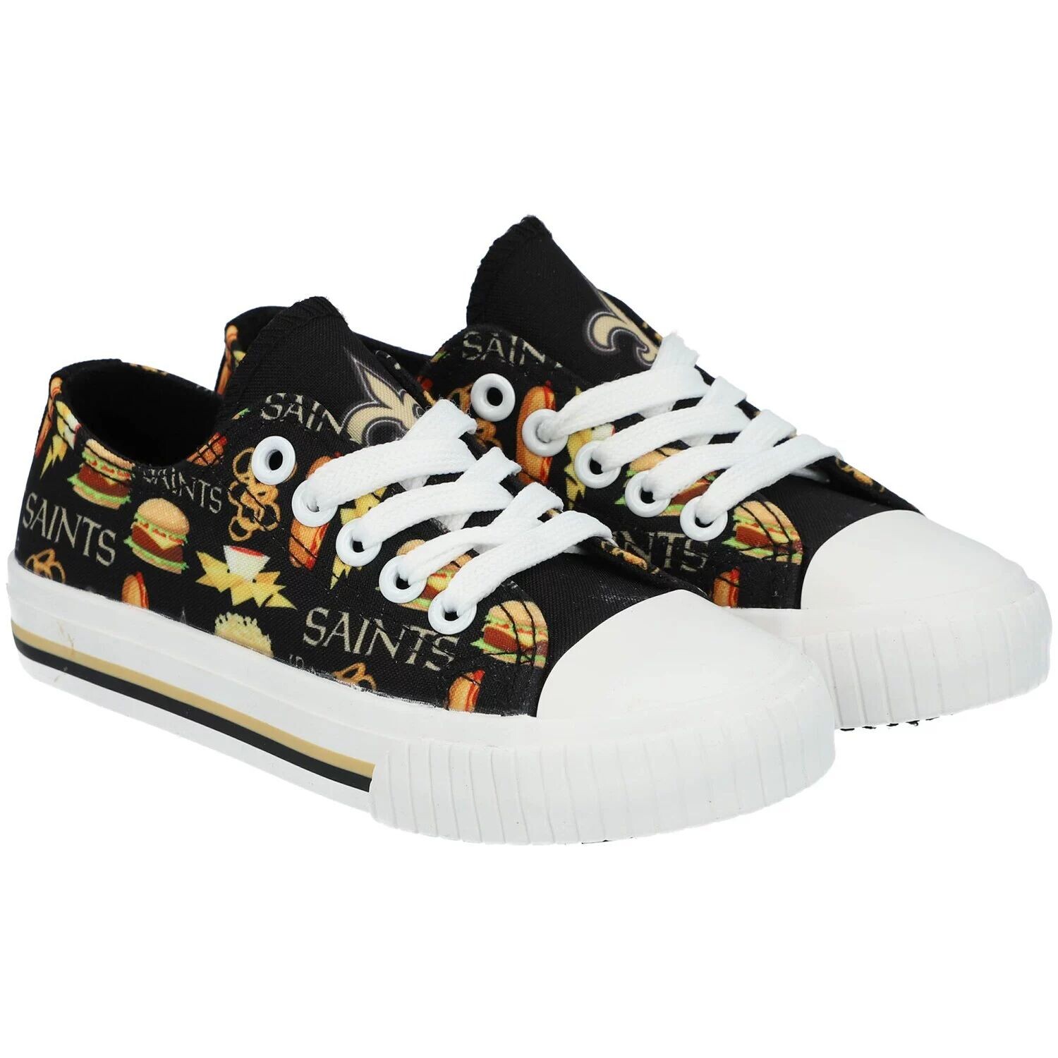 

Молодежные холщовые кроссовки New Orleans Saints с принтом еды FOCO Unbranded