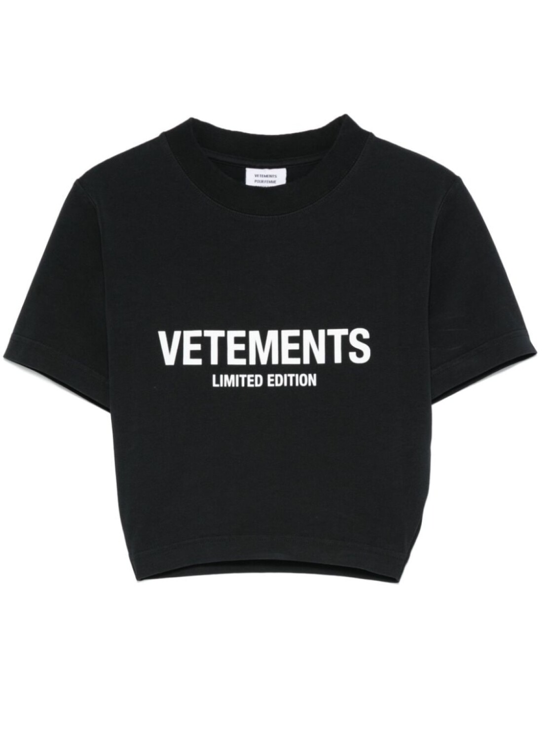 

VETEMENTS укороченная футболка с логотипом, черный