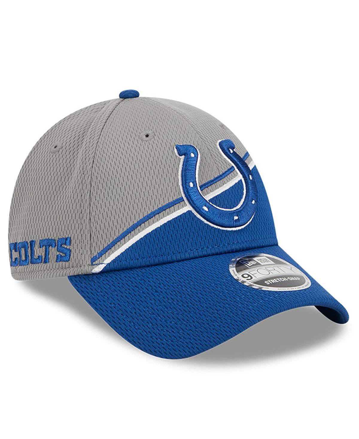 

Мужская серая регулируемая кепка Royal Indianapolis Colts 2023 Sideline 9FORTY New Era