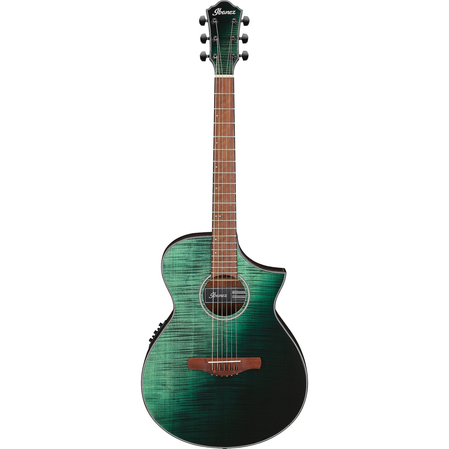 

Акустически-электрическая гитара Ibanez AEWC32FM Thinline Dark Green Sunset Fade
