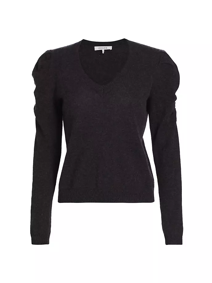 

Свитер из кашемира со сборками Frame, цвет charcoal heather