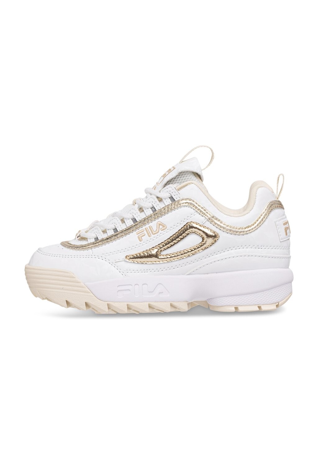 

Кроссовки низкие FOOTWEAR DISRUPTOR F Fila, цвет white/gold