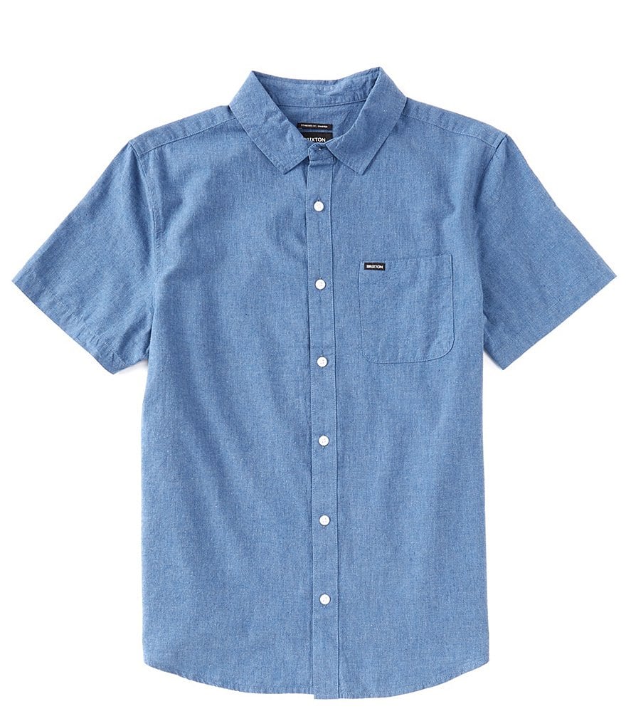 Рубашка с коротким рукавом Brixton Charter Cool Weight, синий