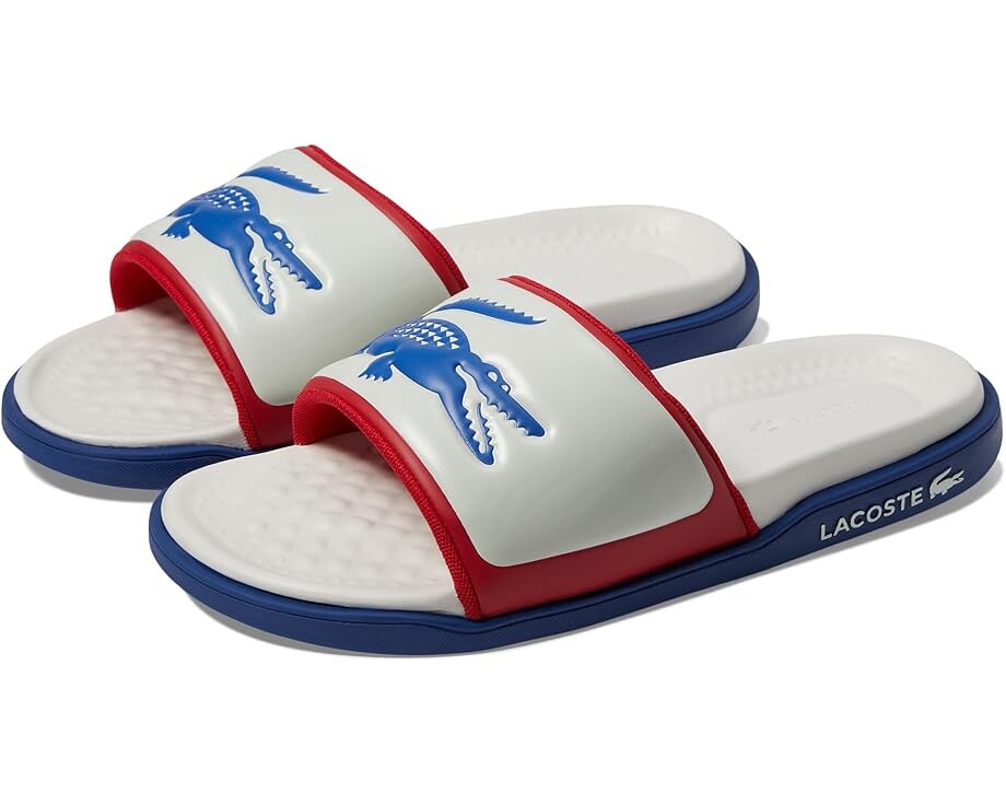 

Сандалии Lacoste Serve Slide Dual 1241CMA, цвет Off-White/Blue/Red