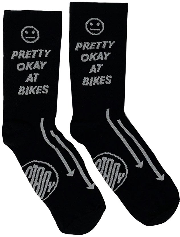 Носки Pretty Ok At Bikes Crew Ostroy, черный цена и фото