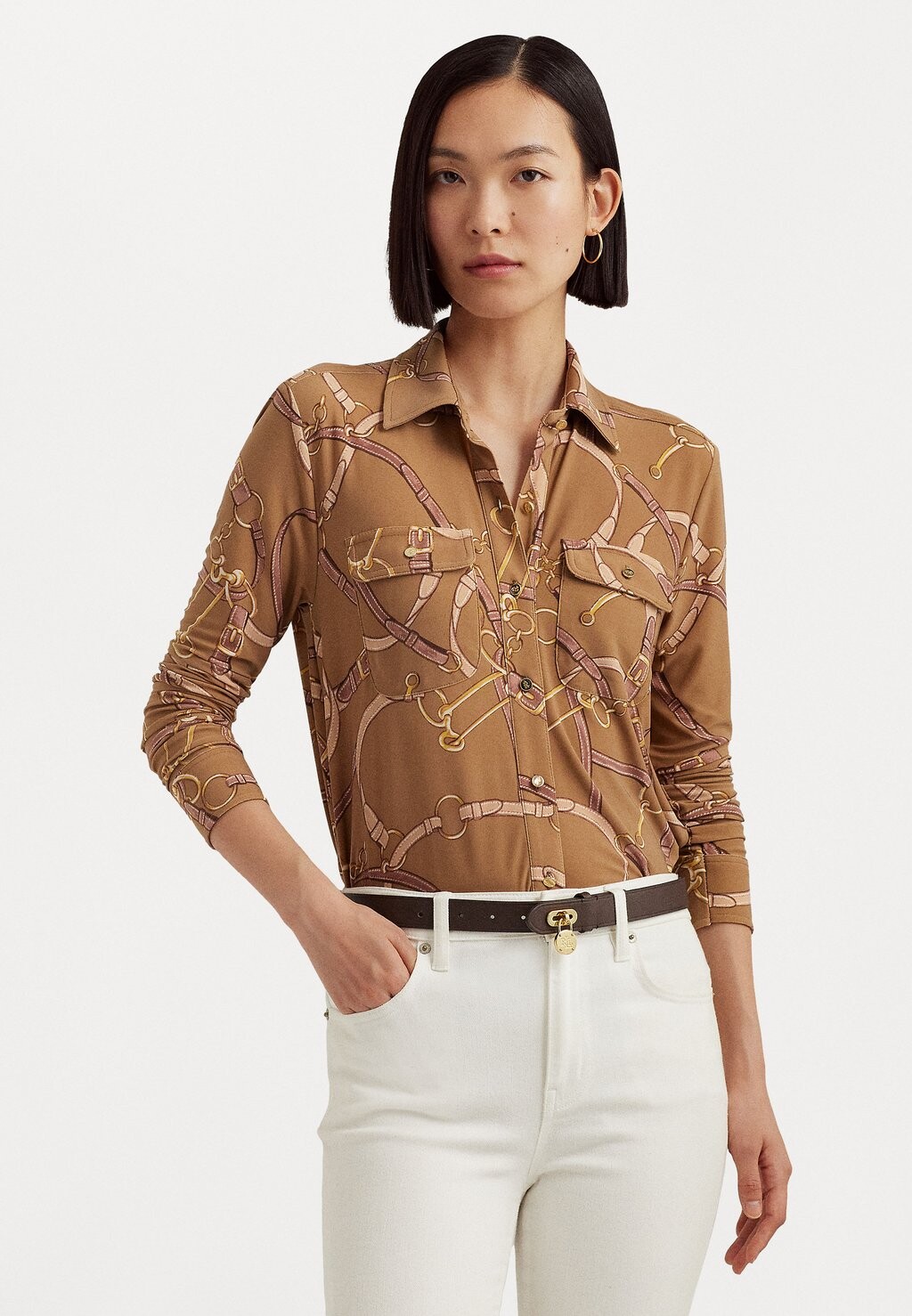 

Рубашка Lauren Ralph Lauren РУБАШКА CORWIN С ДЛИННЫМ РУКАВОМ, цвет camel multi