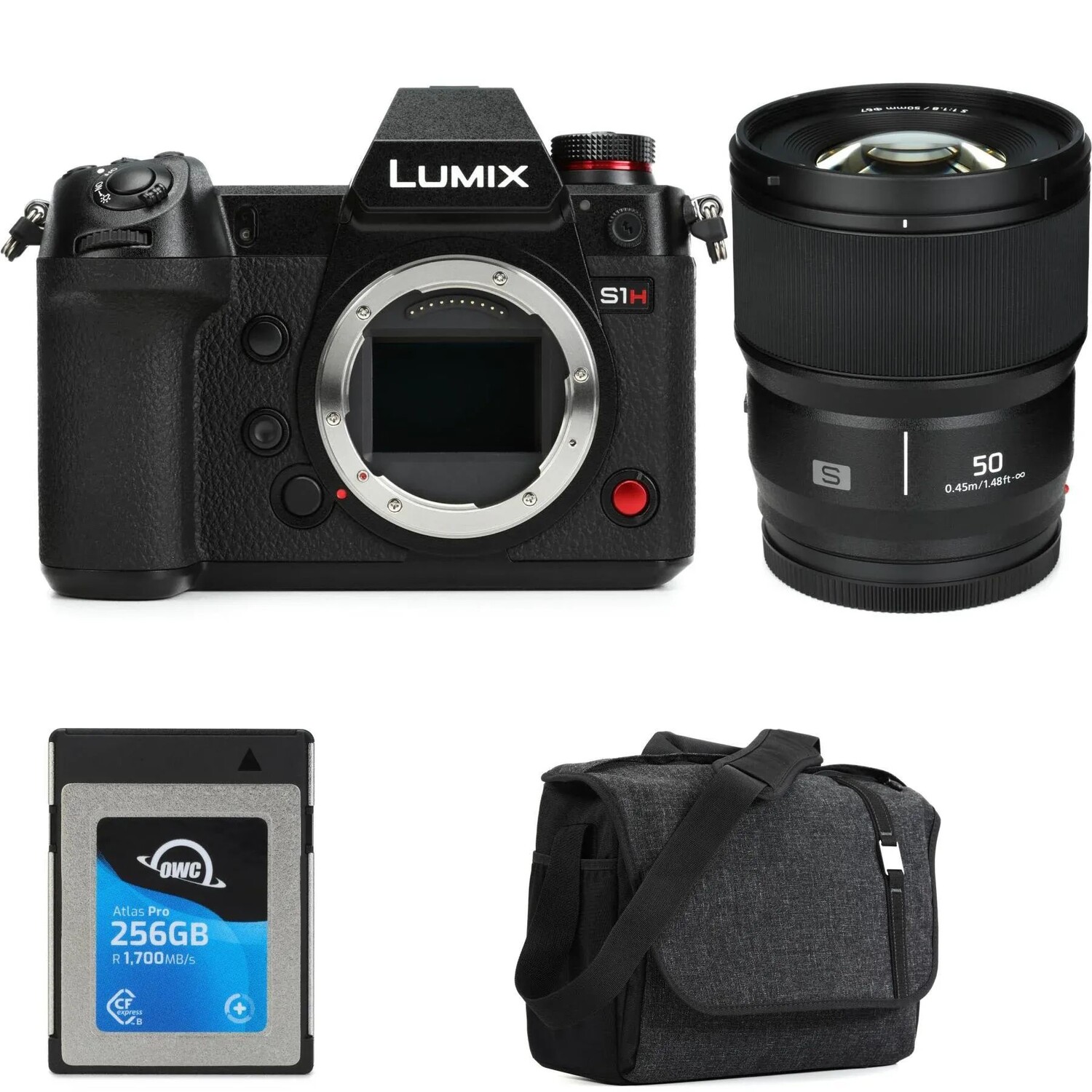 

Комплект беззеркальной камеры Panasonic Lumix S1H и объектива S50 50 мм