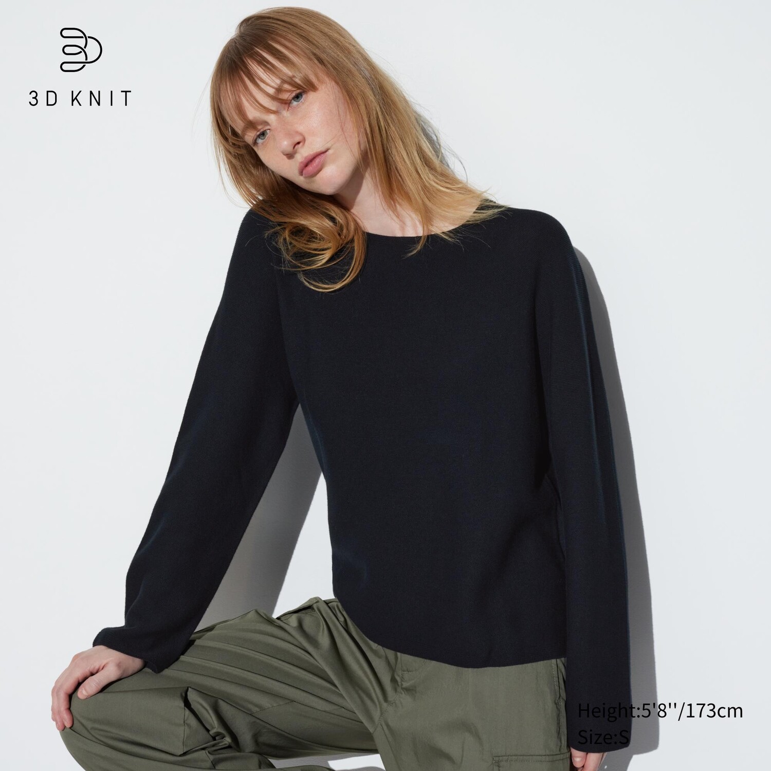 

Джемпер Uniqlo женский из хлопкового трикотажа, черный