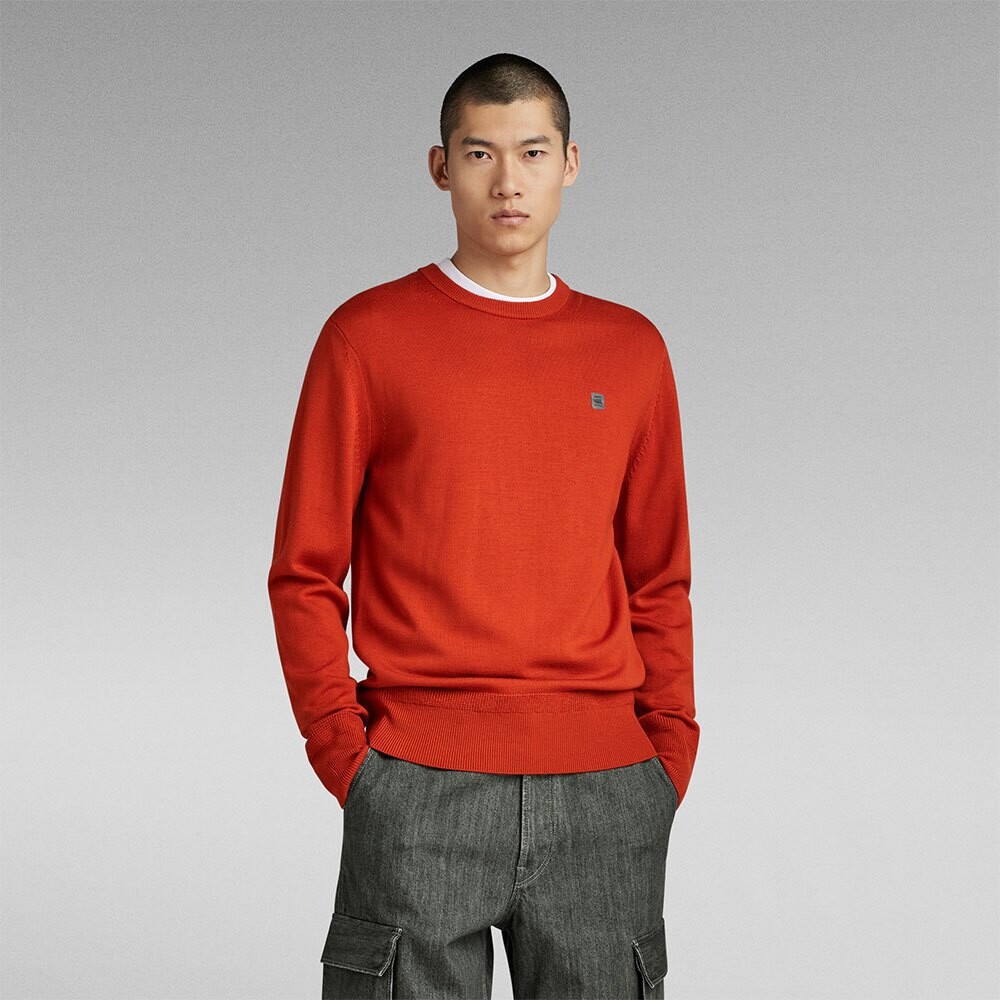

Свитер G-Star Premium Core R Crew Neck, оранжевый