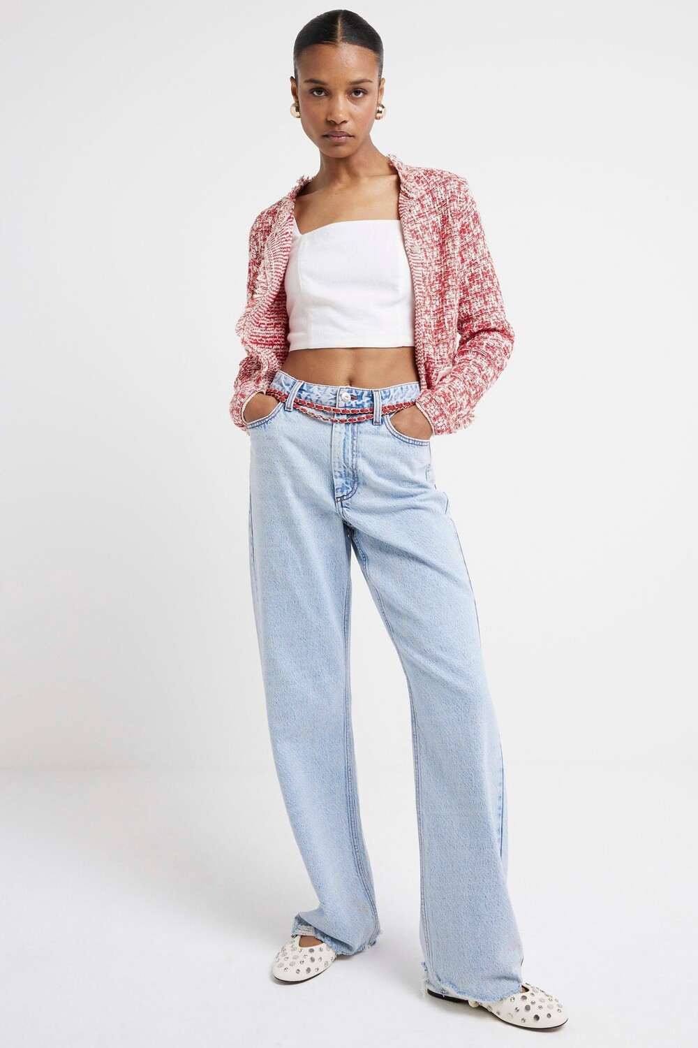 

Кардиган Boucle Trophy River Island, красный