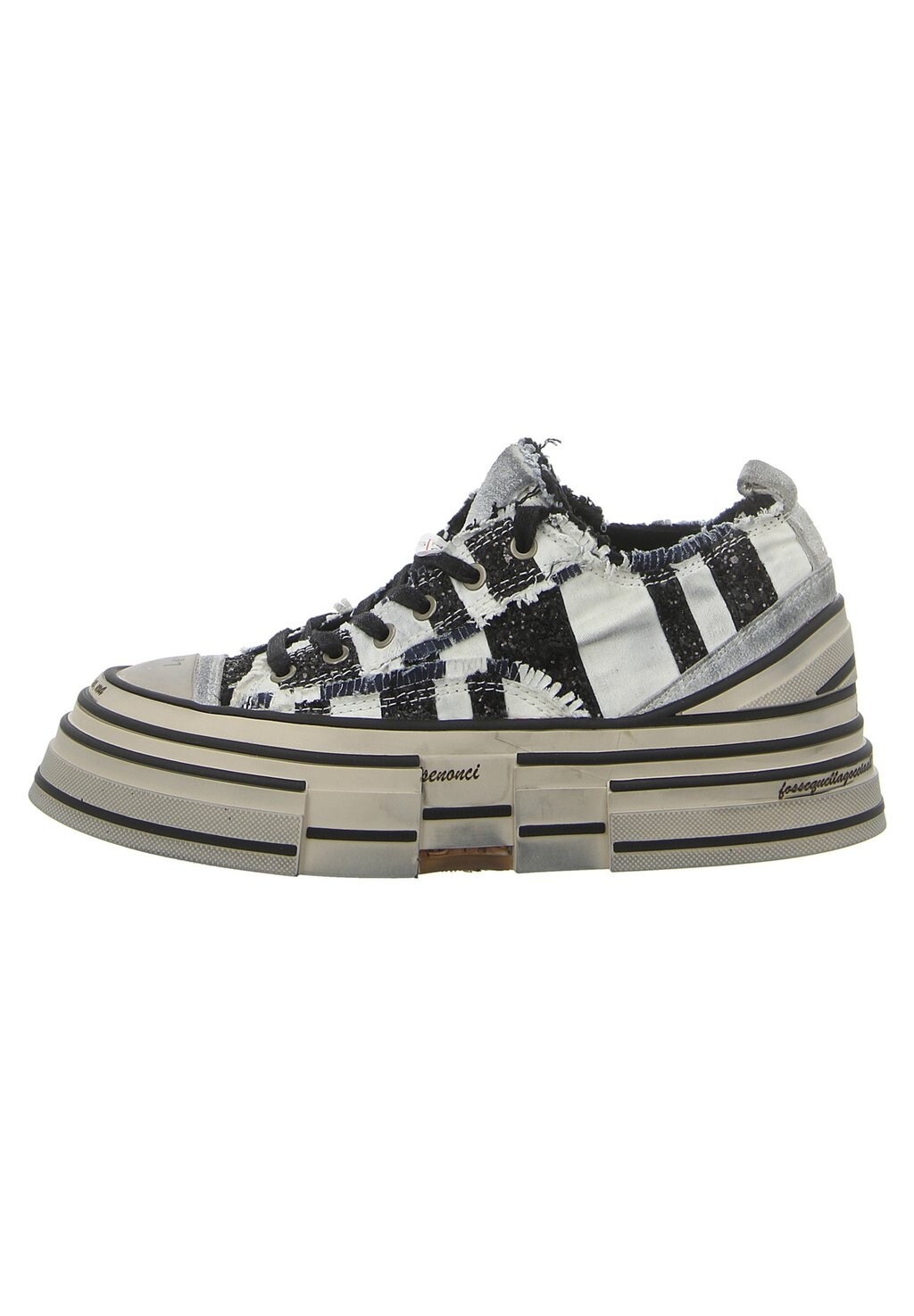

Низкие кеды Rebecca White, цвет black/white/glitter