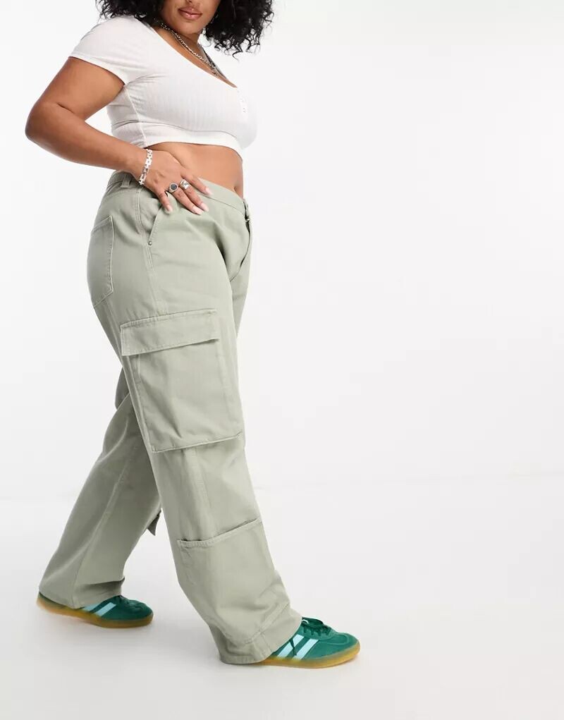 

Широкие джинсы карго ASOS DESIGN Curve